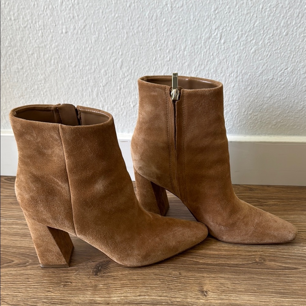 Marc Fisher Tan Suede Heeled Boots